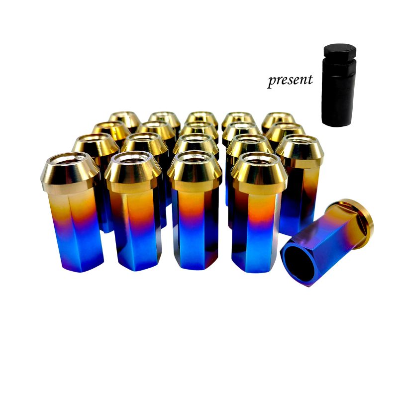 Titansmith Titanium Lug Nuts M12 Titanium Lug Nuts Open End Lug Nuts 20PCS